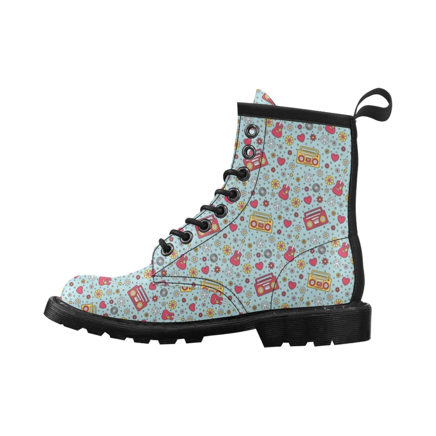 Hippie Print Design LKS307 Women's Boots