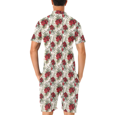 Hibiscus Print Design LKS3011 Men's Romper