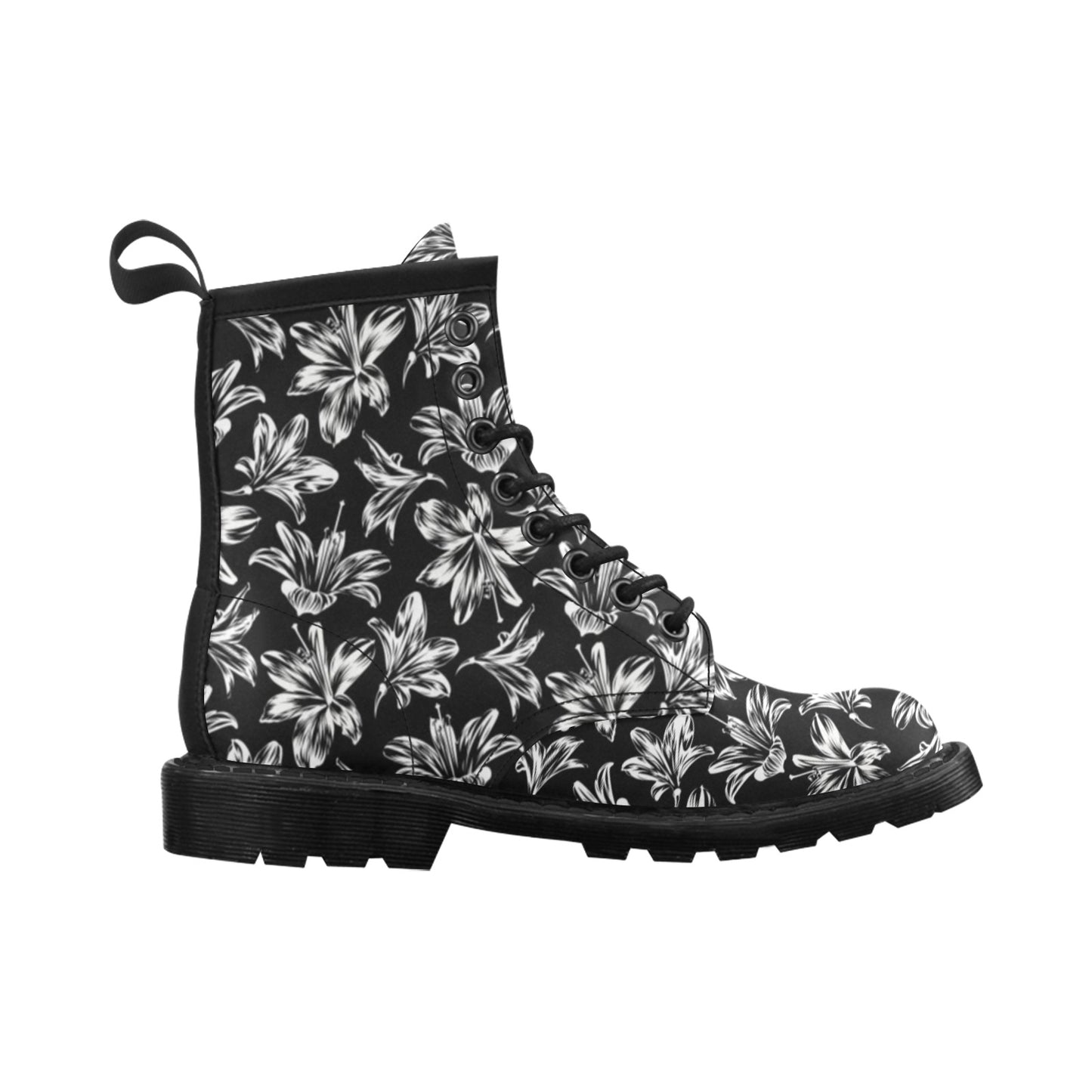Amaryllis Pattern Print Design AL04 Women's Boots