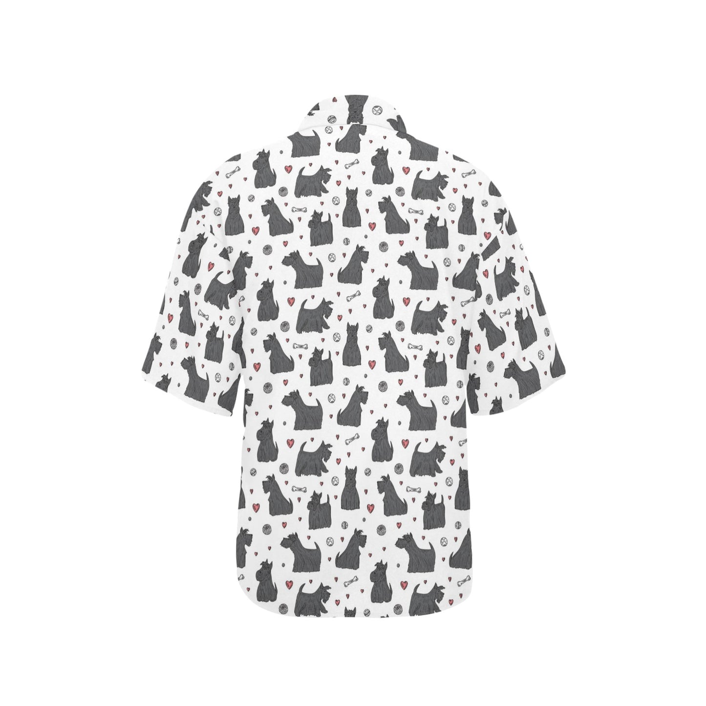 Scottish Terriers Print Design LKS3015 Women's Hawaiian Shirt