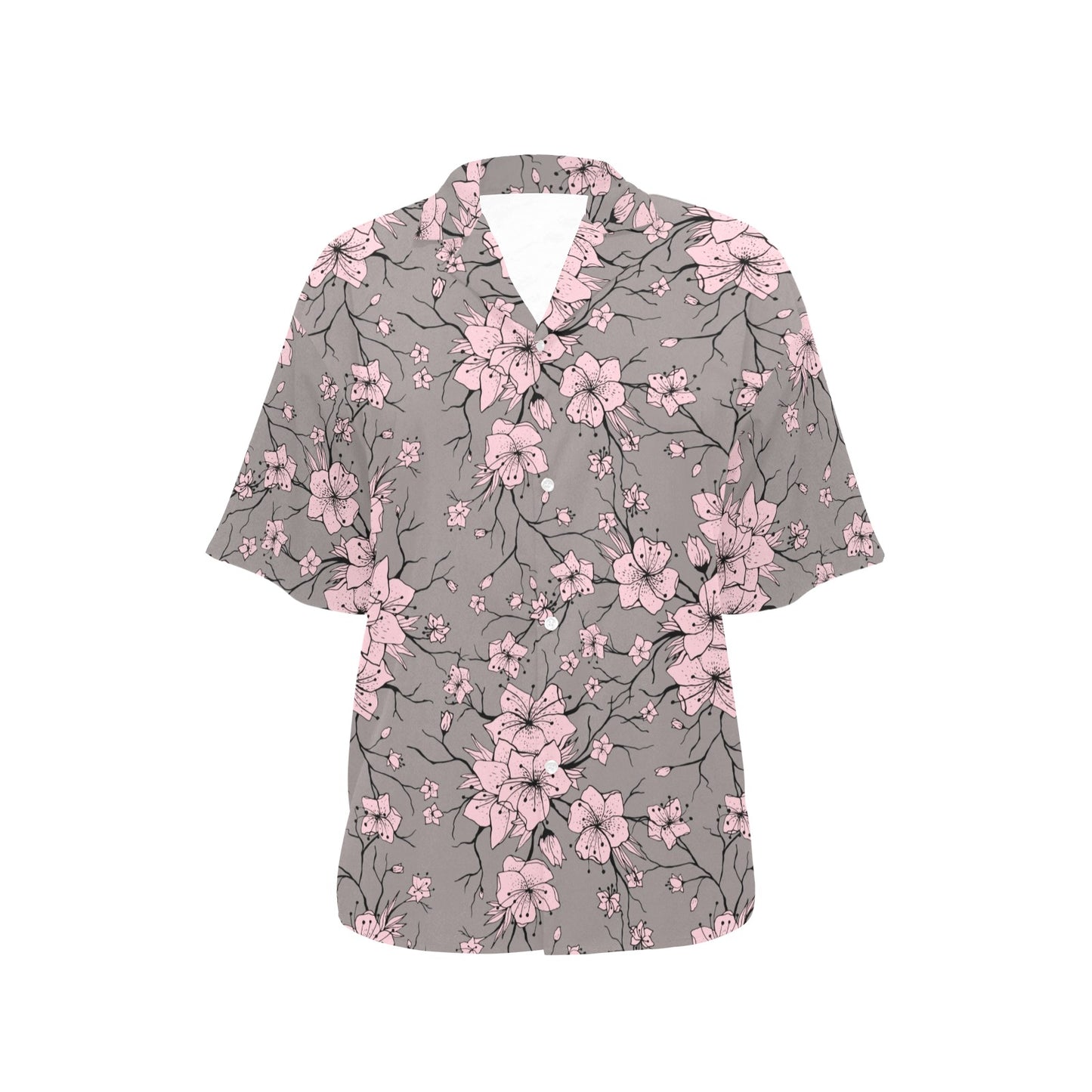Cherry Blossom Pattern Print Design CB05 Women's Hawaiian Shirt