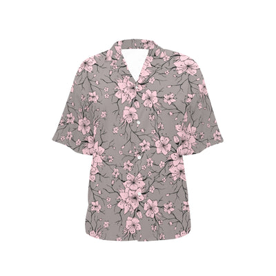 Cherry Blossom Pattern Print Design CB05 Women's Hawaiian Shirt