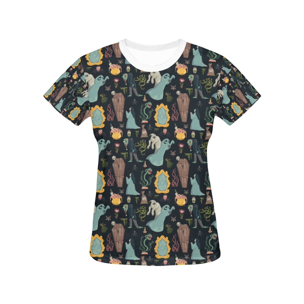 Creepy Print Design LKS303 Women's  T-shirt