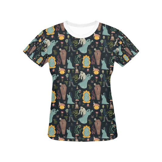 Creepy Print Design LKS303 Women's  T-shirt