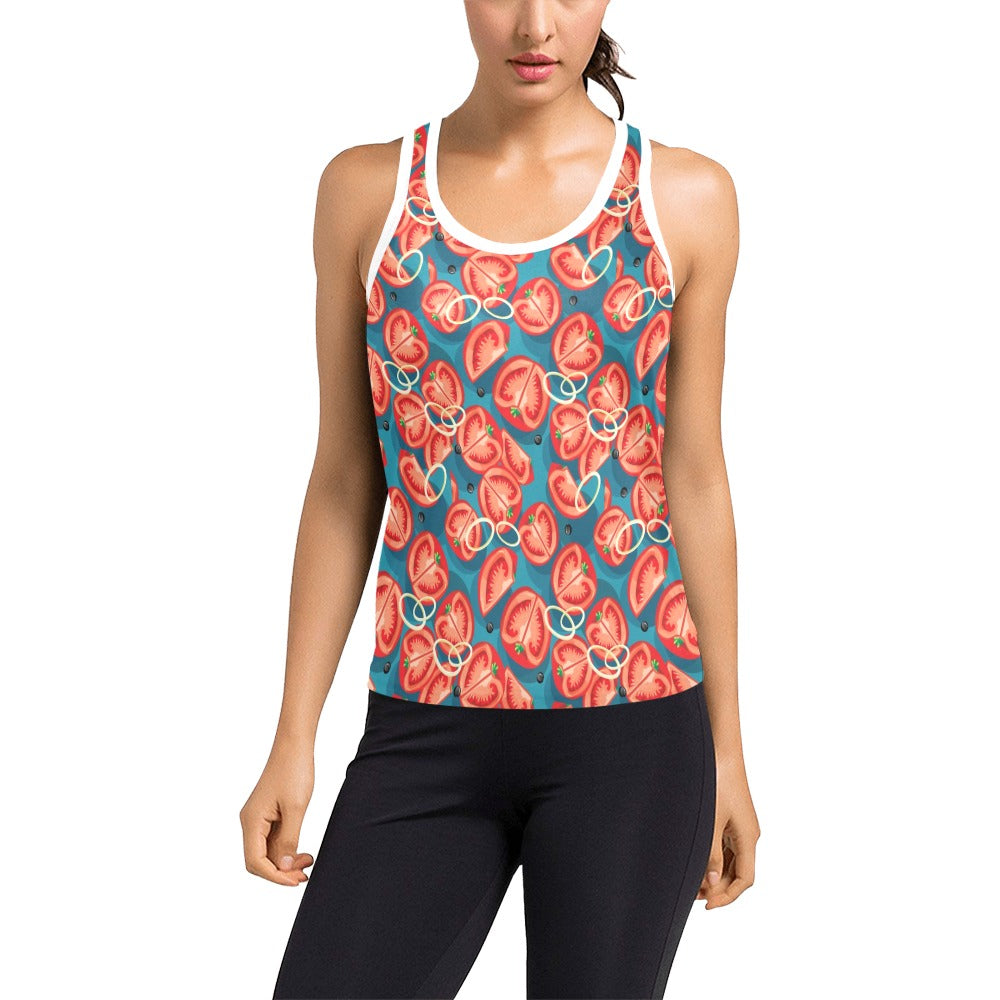 Tomato Print Design LKS301 Women's Racerback Tank Top