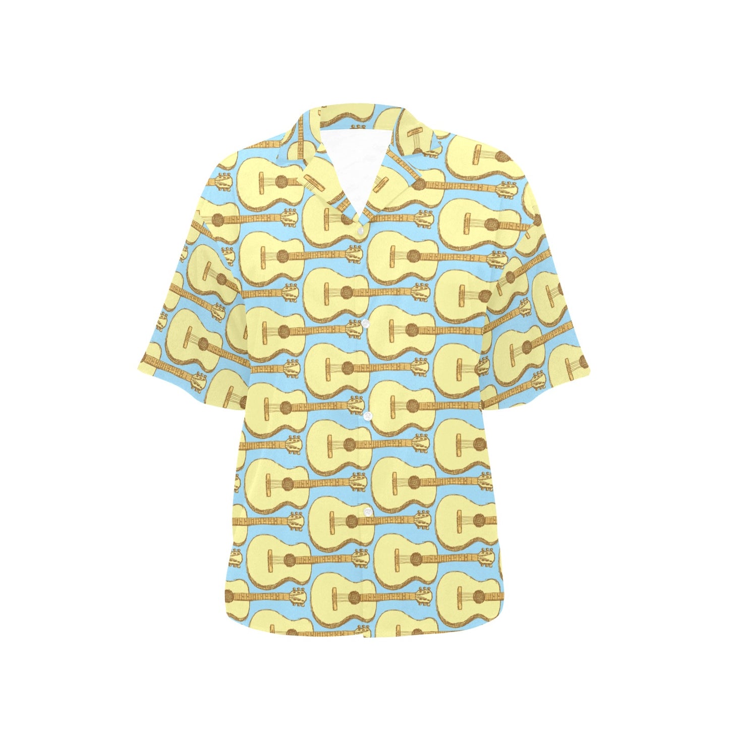 Acoustic Guitar Pattern Print Design 03 Women's Hawaiian Shirt