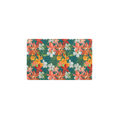 Amaryllis Pattern Print Design AL06 Kitchen Mat