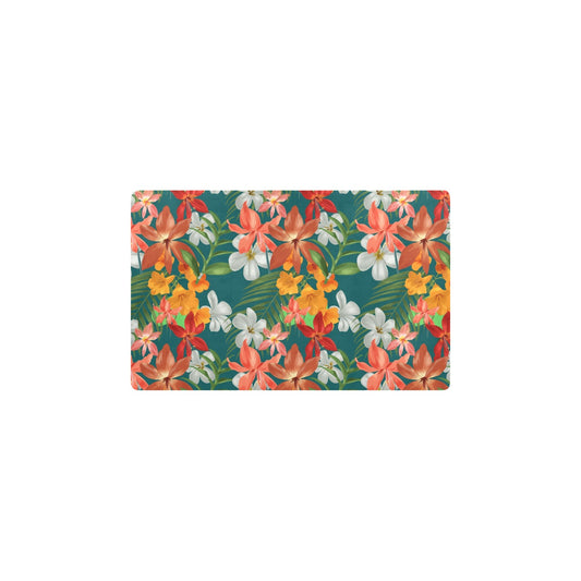 Amaryllis Pattern Print Design AL06 Kitchen Mat