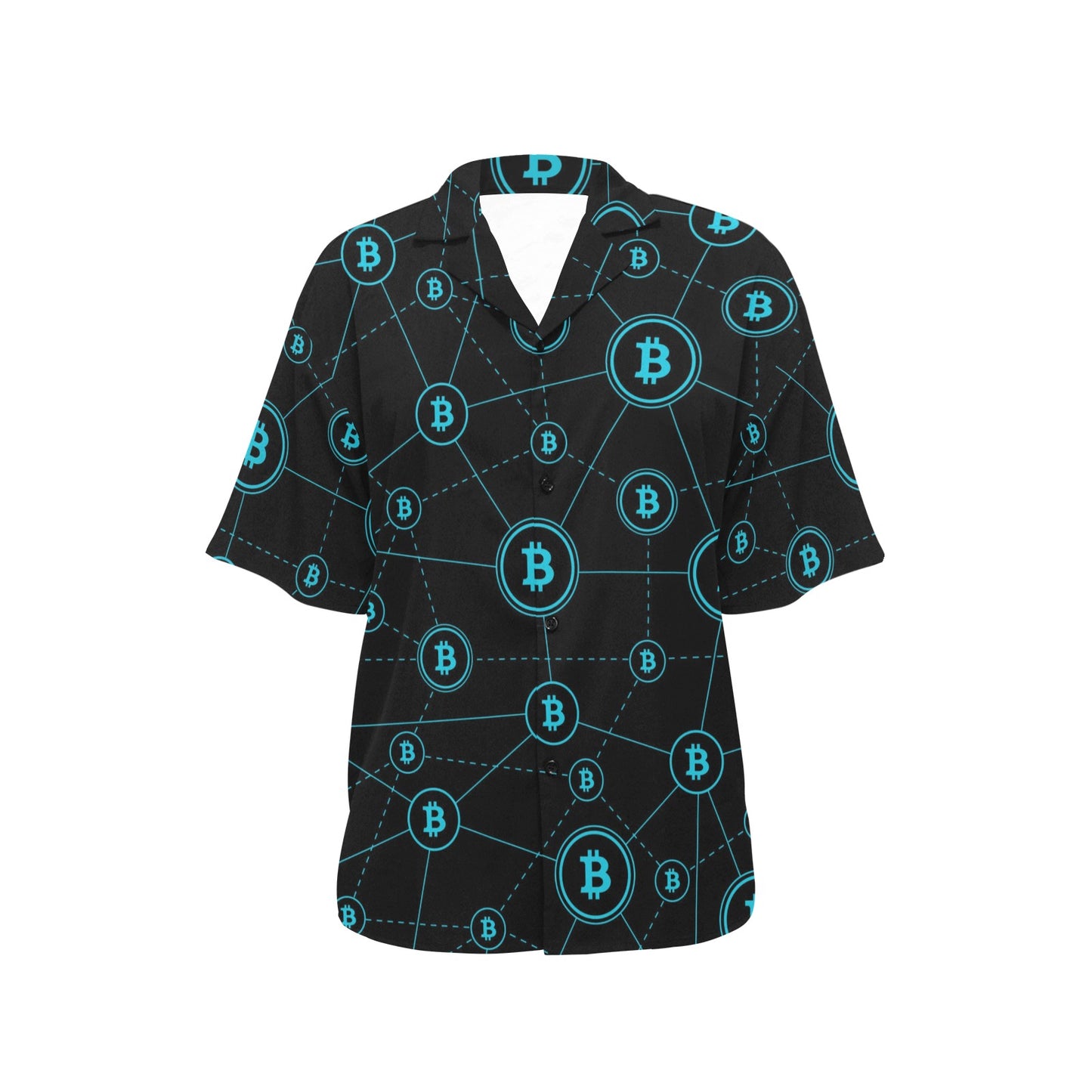 Cryptocurrency Pattern Print Design 01 Women's Hawaiian Shirt