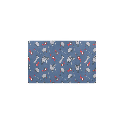 Equestrian Equipment Background Kitchen Mat