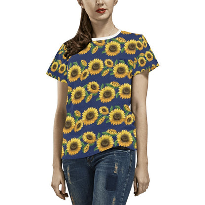 Sunflower Print Design LKS307 Women's  T-shirt