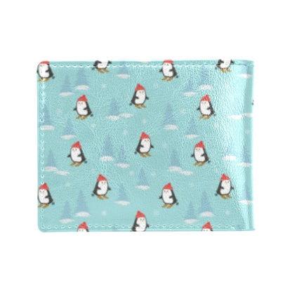 Ski Penguin Print Design LKS304 Men's ID Card Wallet