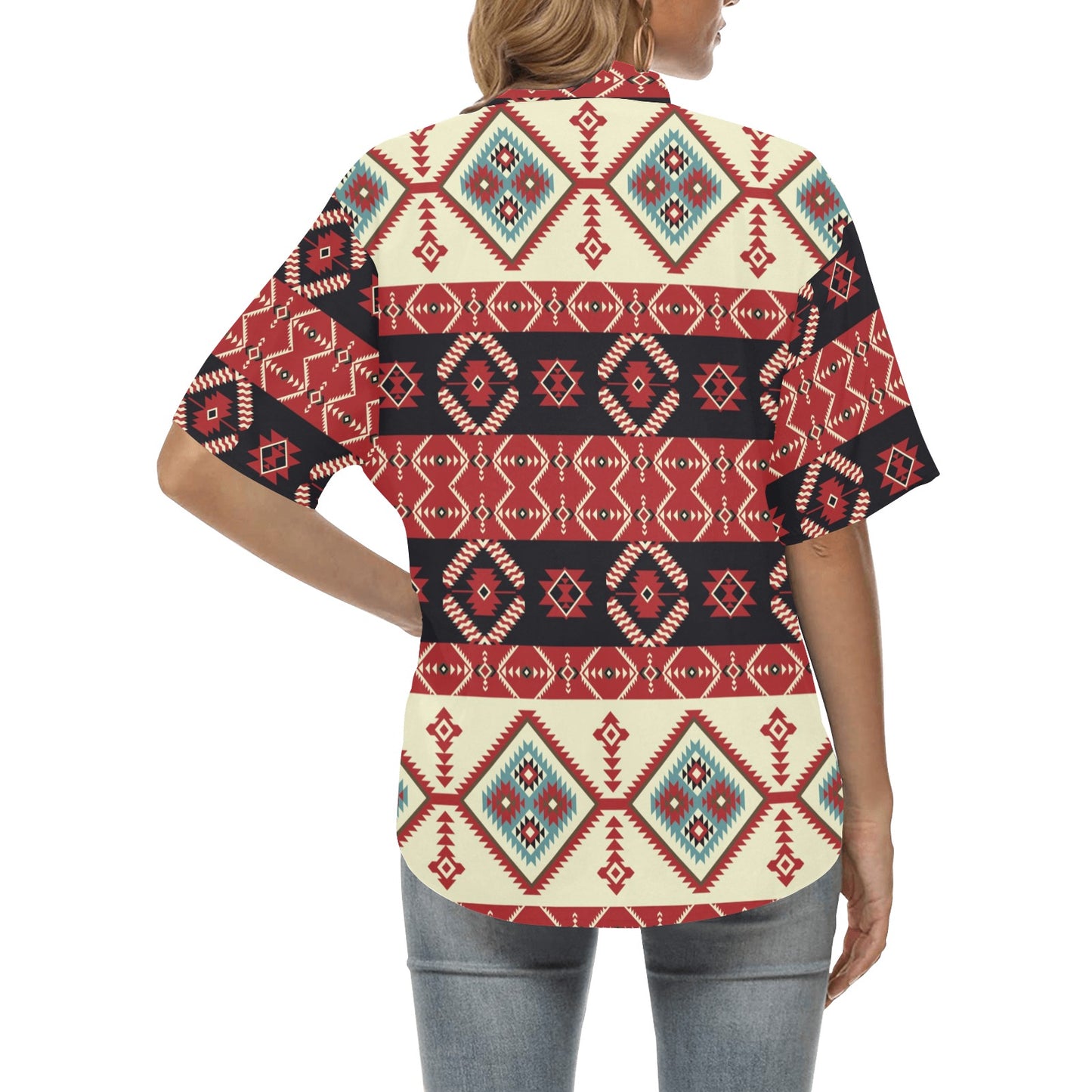 Navajo Pattern Print Design A05 Women's Hawaiian Shirt