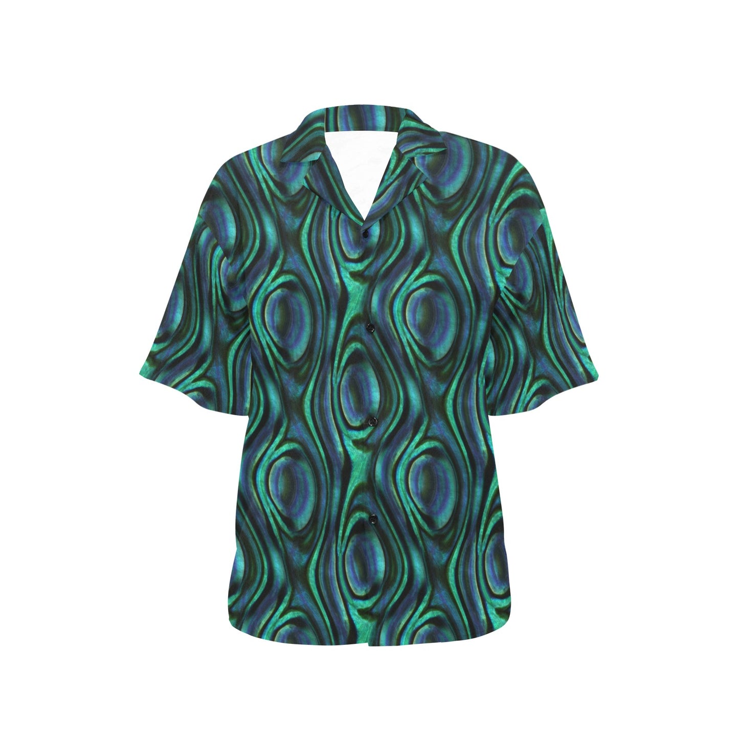 Abalone Pattern Print Design 01 Women's Hawaiian Shirt