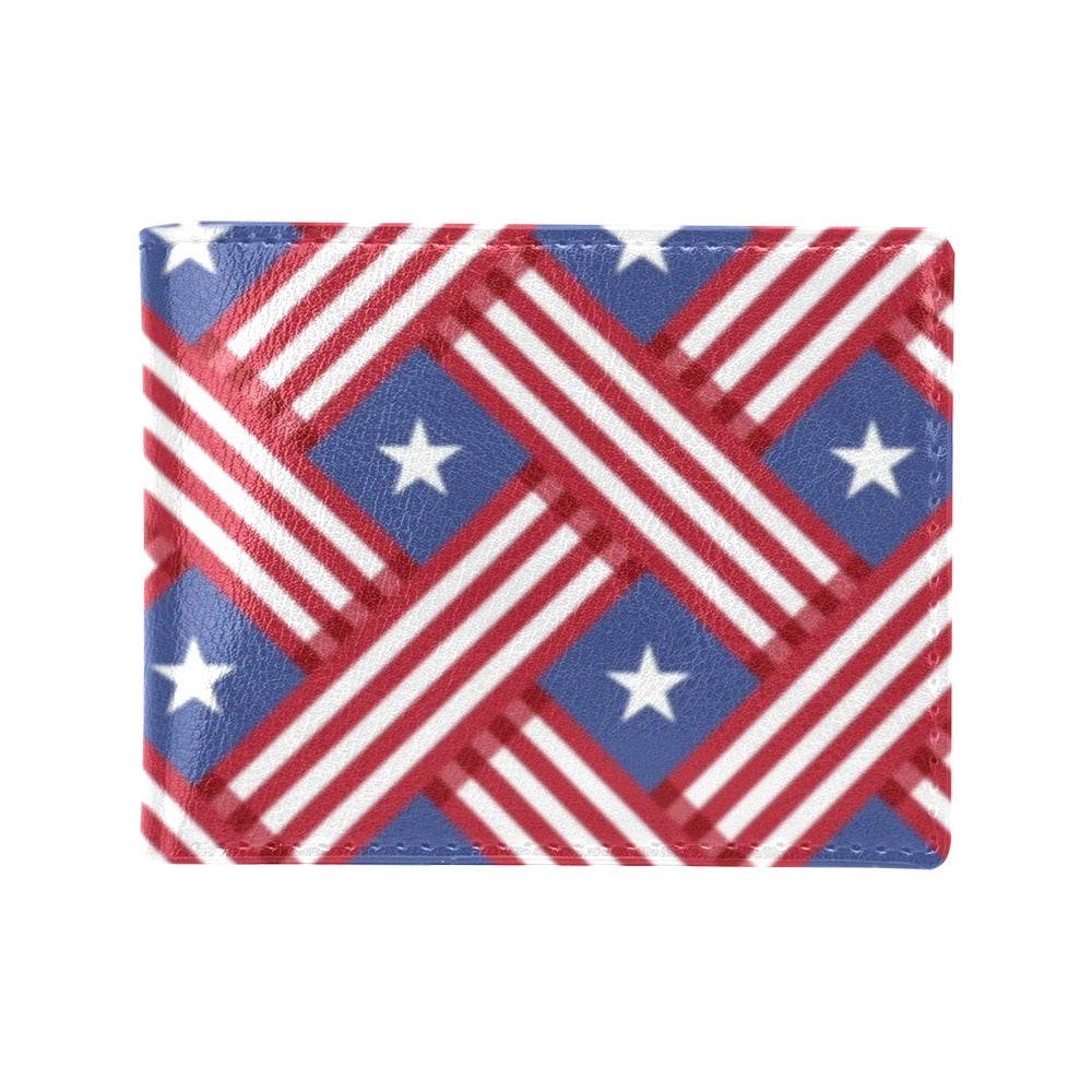 American flag Pattern Men's ID Card Wallet
