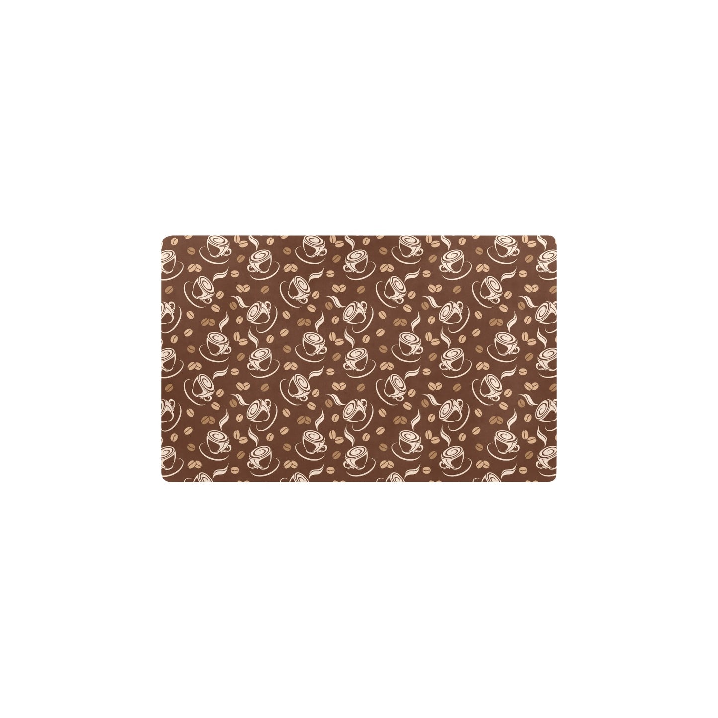 Coffee Pattern Print Design 03 Kitchen Mat