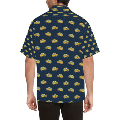 School Bus Print Design LKS304 Men's Hawaiian Shirt