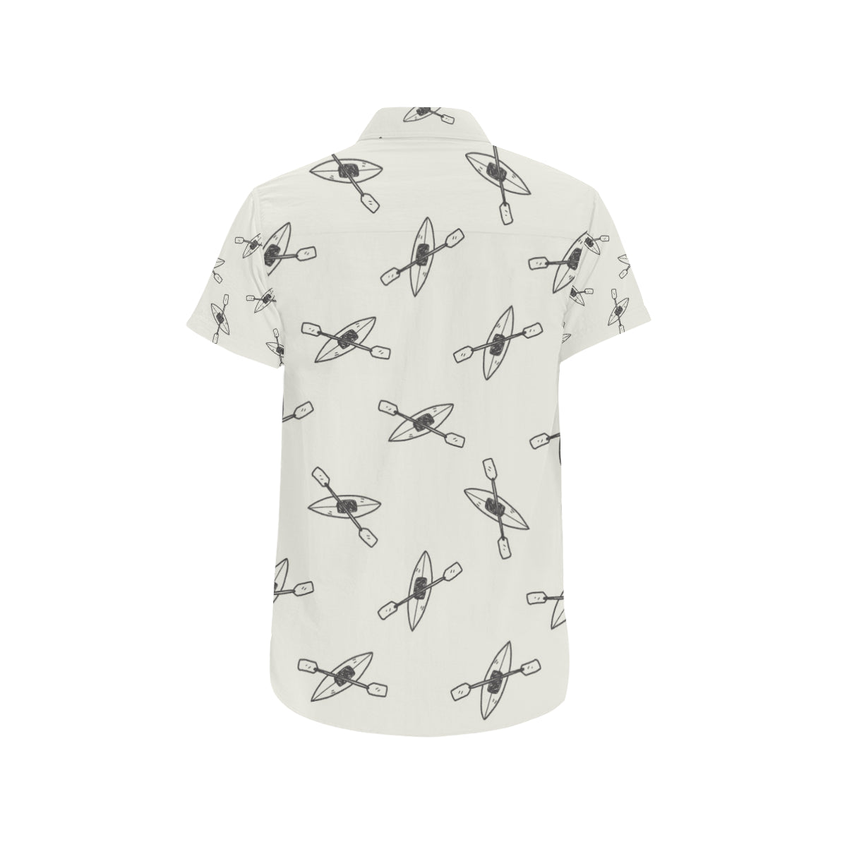 Kayak Pattern Print Design 01 Men's Short Sleeve Button Up Shirt