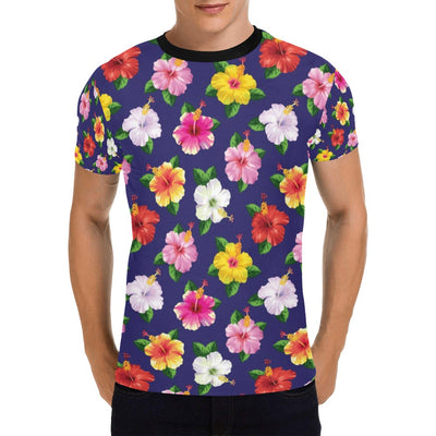 Hibiscus Colorful Print Design LKS301 Men's All Over Print T-shirt