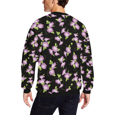 Morning Glory Pattern Print Design MG02 Men Long Sleeve Sweatshirt