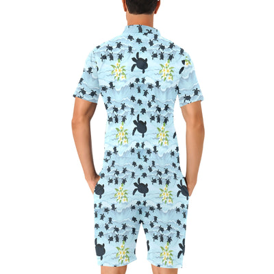 Sea Turtle Pattern Print Design T011 Men's Romper