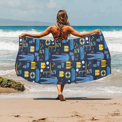 Scuba Equipment Print Design LKS305 Beach Towel 32" x 71"