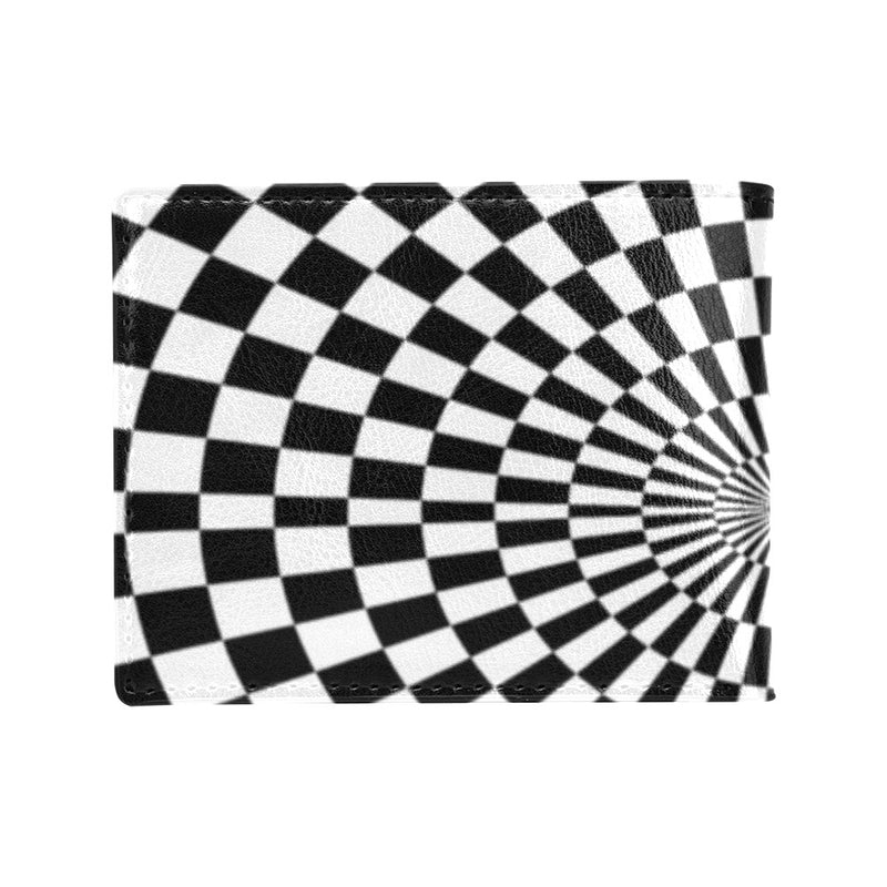 Checkered Flag Optical illusion Men's ID Card Wallet
