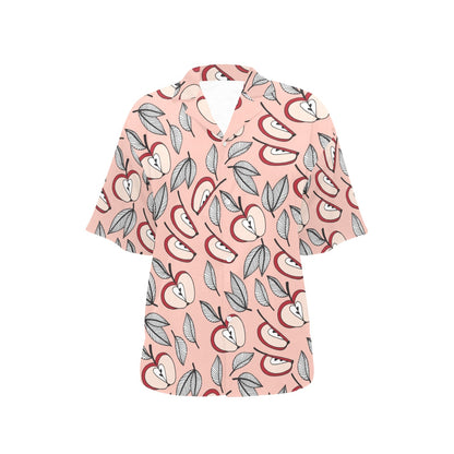 Apple Pattern Print Design AP04 Women's Hawaiian Shirt