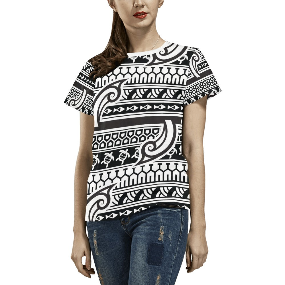 Samoan Style Print Design LKS305 Women's  T-shirt