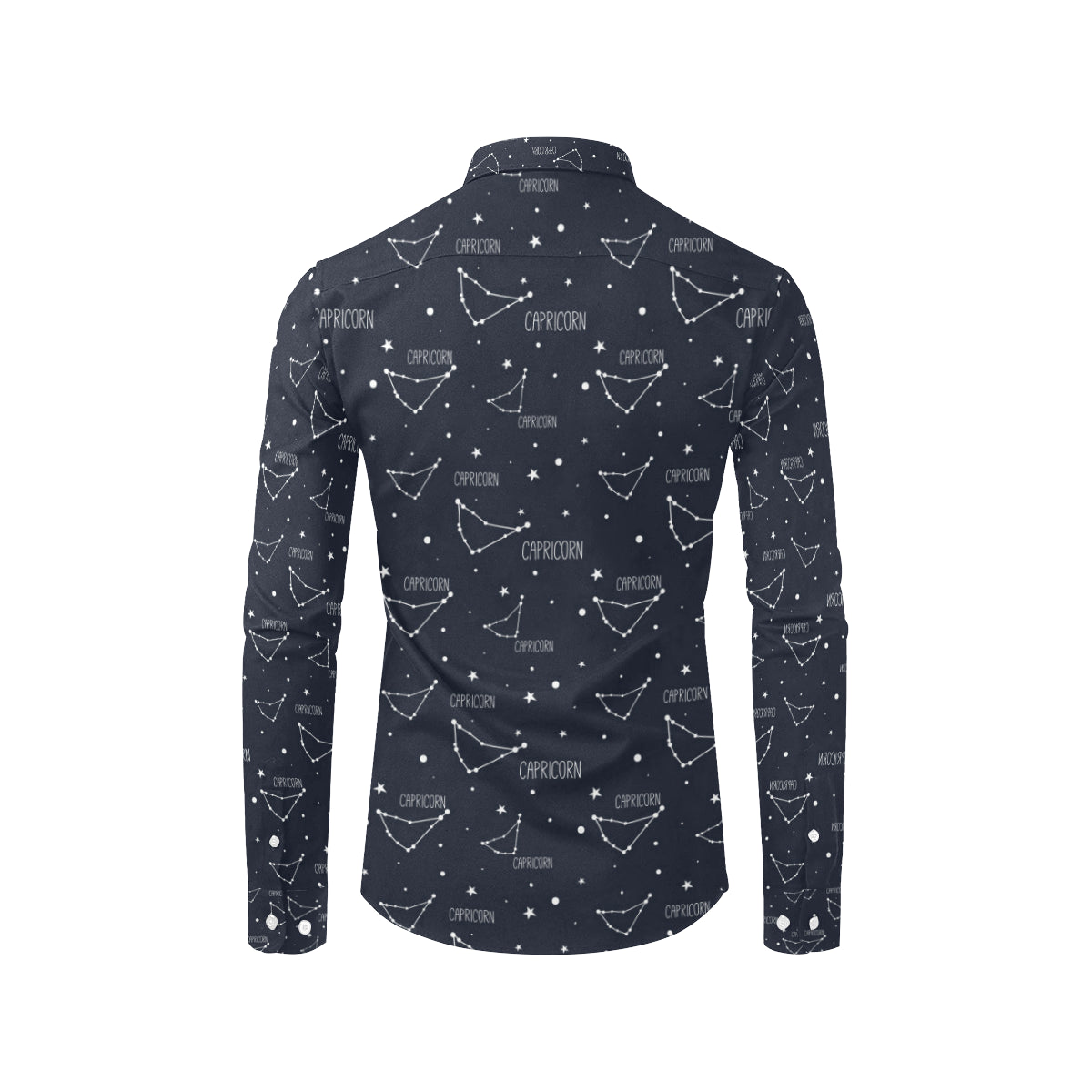 Capricorn Zodiac Pattern Print Design 01 Men's Long Sleeve Shirt