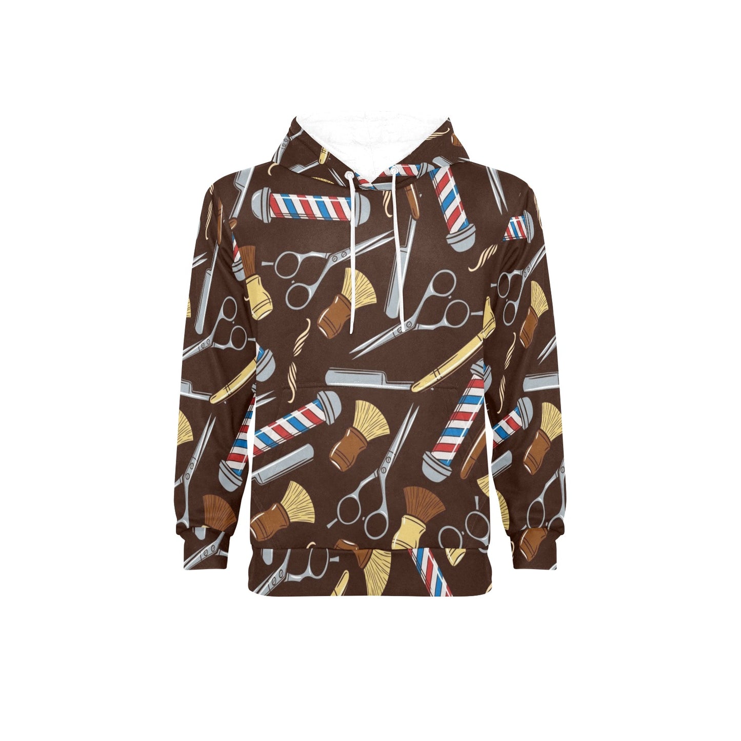 Barber Tools Design Print Pattern JJ001 Men's Pullover Hoodie
