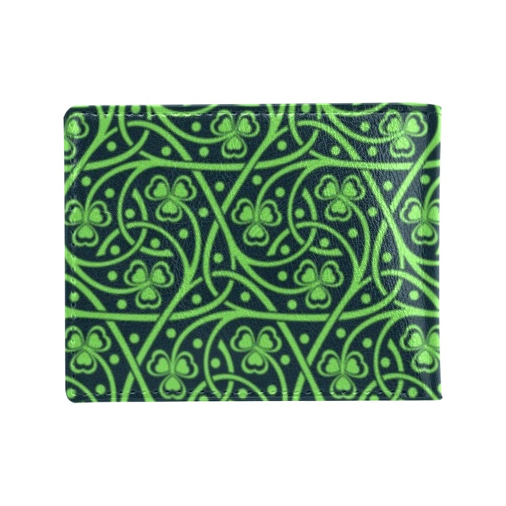 Shamrock Themed Print Men's ID Card Wallet