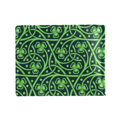 Shamrock Themed Print Men's ID Card Wallet