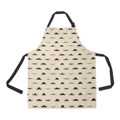 Mustache Pattern Print Design A03 Apron with Pocket