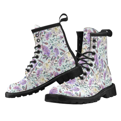 Lilac Pattern Print Design LI06 Women's Boots