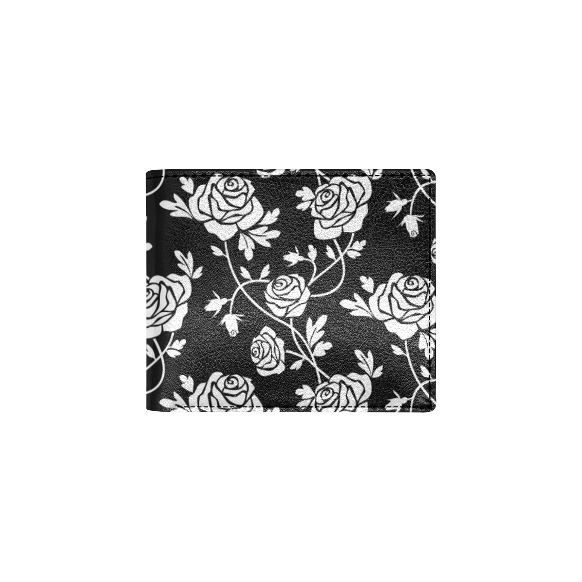 Rose Pattern Print Design RO013 Men's ID Card Wallet