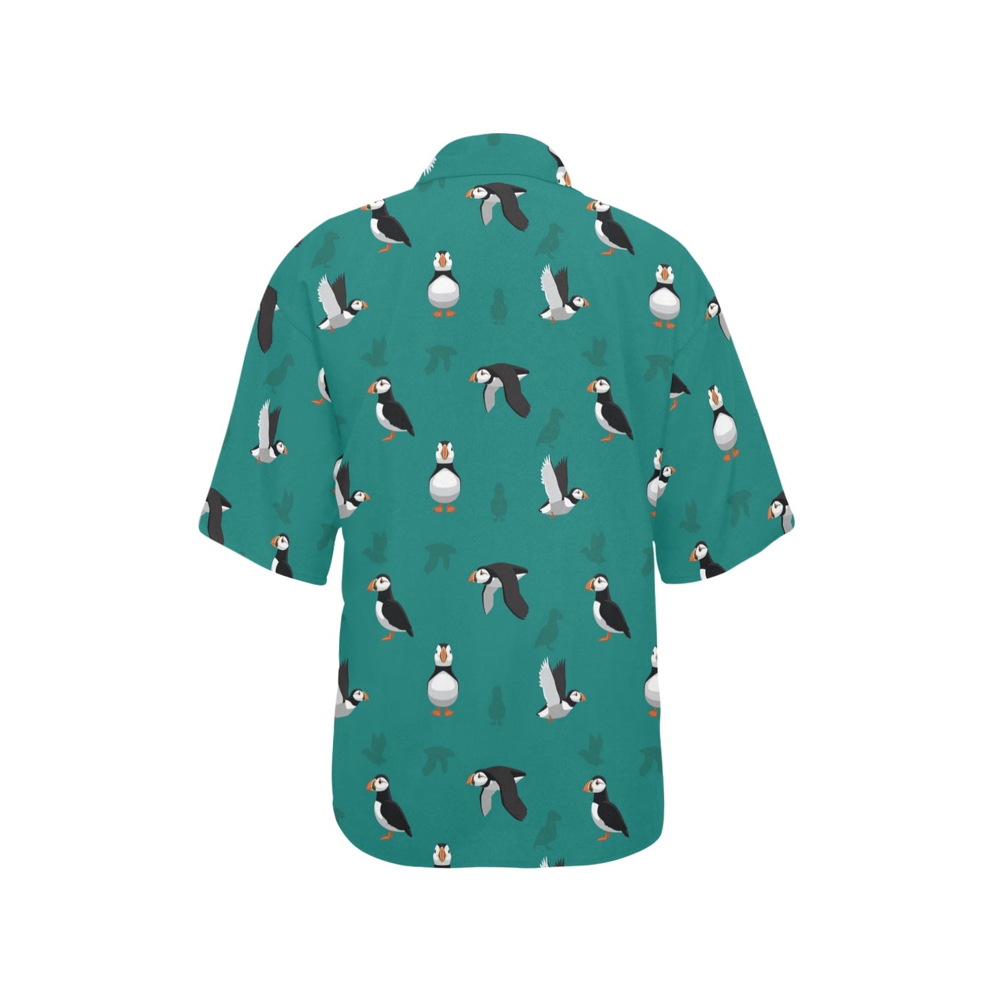 Puffin Pattern Print Design A02 Women's Hawaiian Shirt