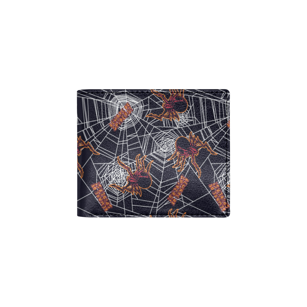 Tarantula Spiderwebs Pattern Print Design 01 Men's ID Card Wallet