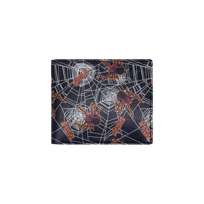 Tarantula Spiderwebs Pattern Print Design 01 Men's ID Card Wallet