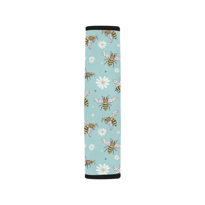 Bee Pattern Print Design BEE010 Car Seat Belt Cover