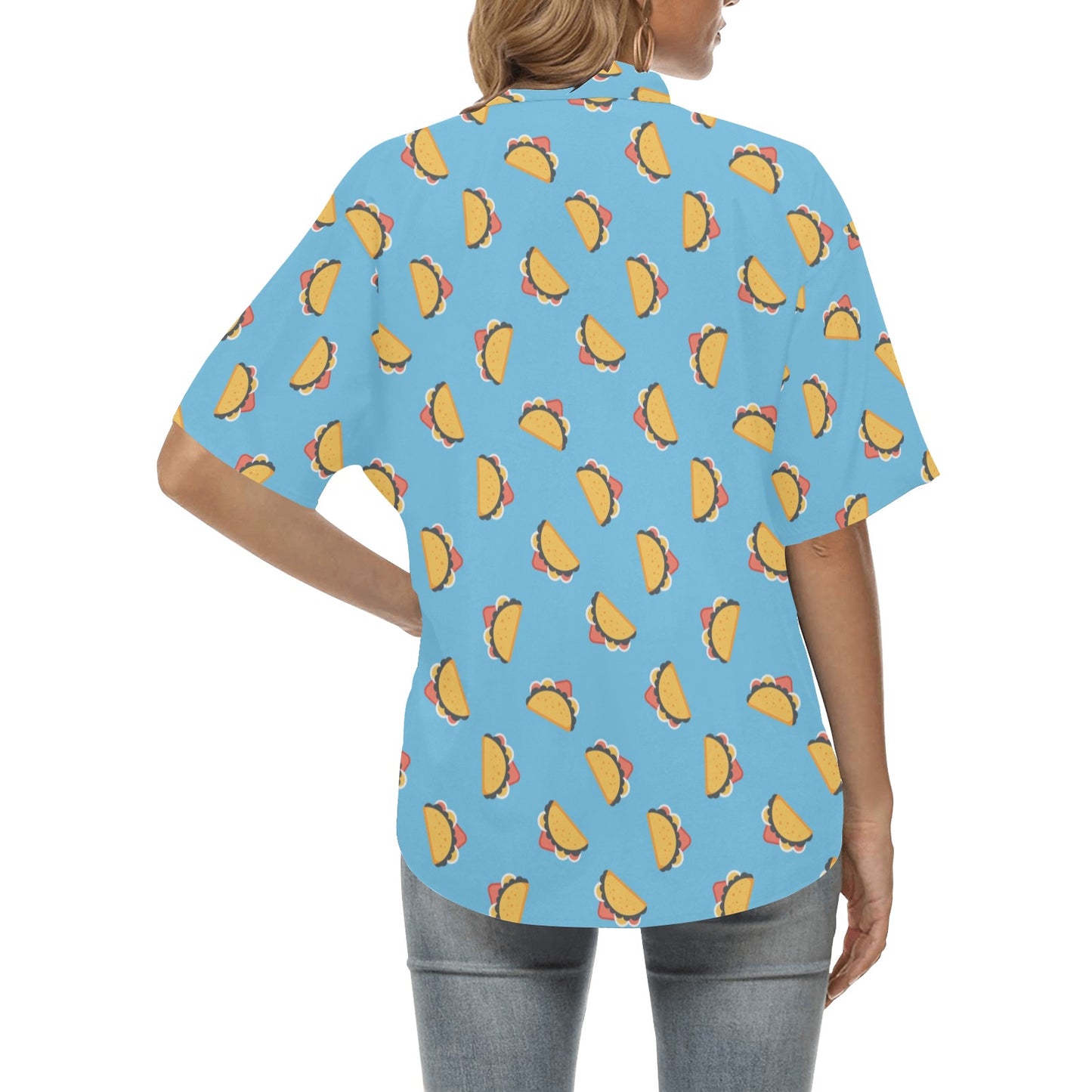 Taco Print Design LKS301 Women's Hawaiian Shirt
