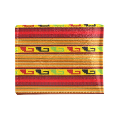 Mexican Blanket Ornament Print Pattern Men's ID Card Wallet
