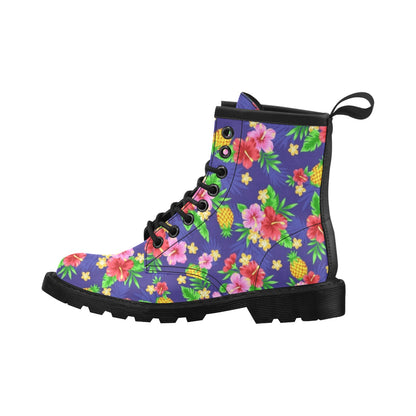 Hawaiian Themed Pattern Print Design H05 Women's Boots