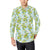 Elegant Olive Floral Print Men's Long Sleeve Shirt