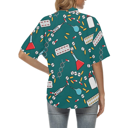 Nurse Pattern Print Design A05 Women's Hawaiian Shirt