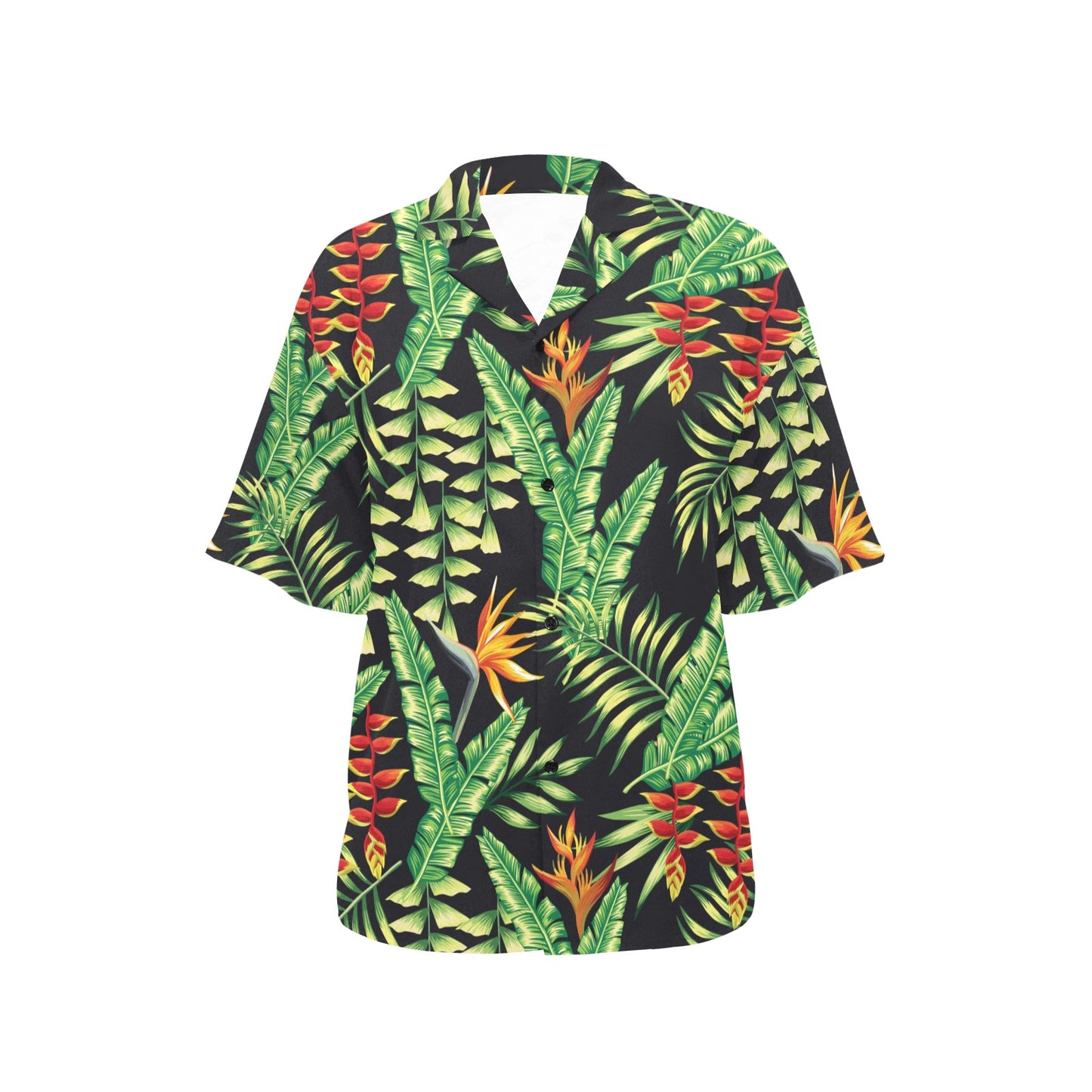 Hawaiian Flower Tropical Palm Leaves Women's Hawaiian Shirt