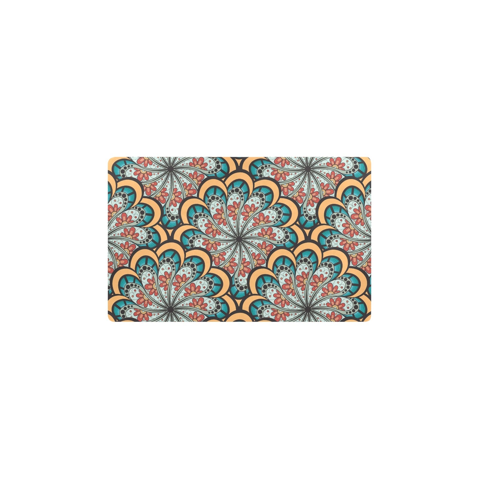 Mandala Pattern Print Design 01 Kitchen Mat