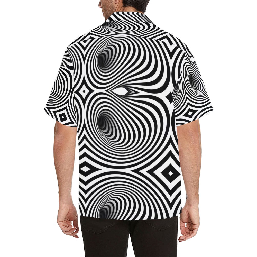 Vortex Print Design LKS303 Men's Hawaiian Shirt