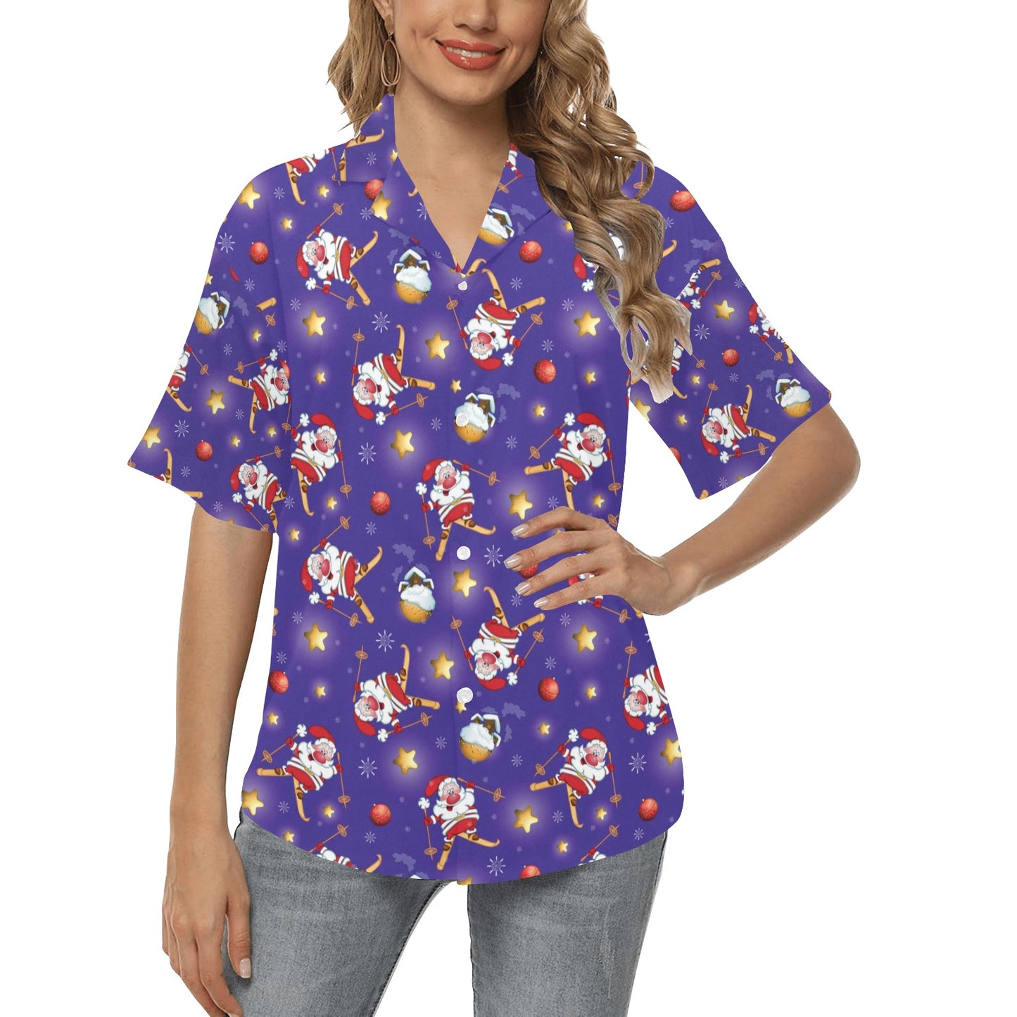 Ski Print Design LKS308 Women's Hawaiian Shirt