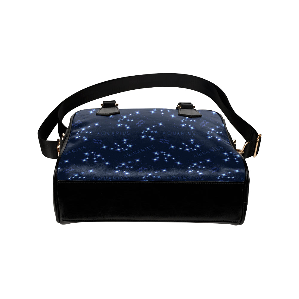 Aquarius Zodiac Pattern Print Design 02 Shoulder Handbag